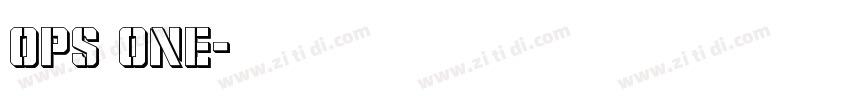ops one字体转换